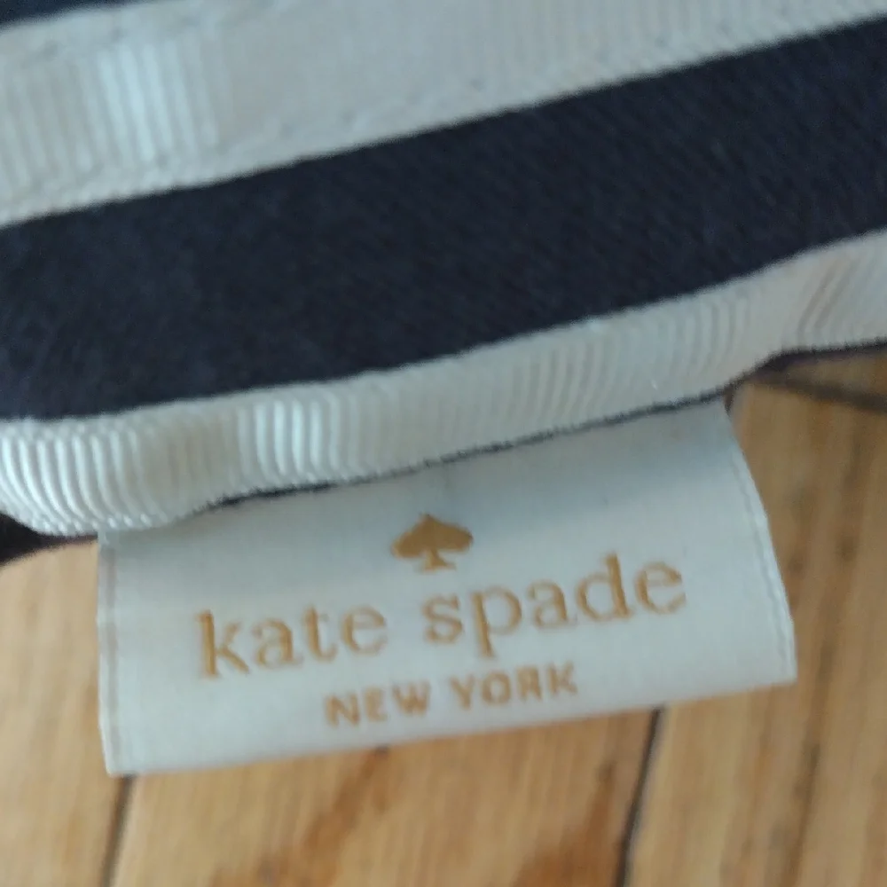 Kate Spade Navy and White Cute Graphic Decorative Pillow